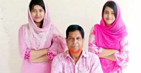 গরম পানির ভাপ আর গার্গলে করোনা থেকে সুস্থ বাবা ও দুই মেয়ে